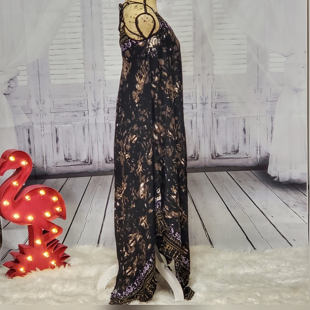 Free people floral asymmetrical dress size S / P - Picture 2 of 5